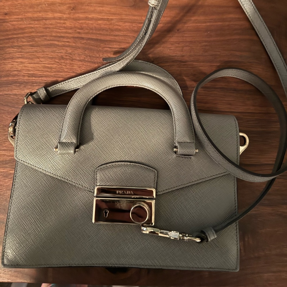 Prada Charcoal Crossbody Bag